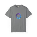 Blue Purple Butterfly Wreath T-shirt | Floral Circle Tee