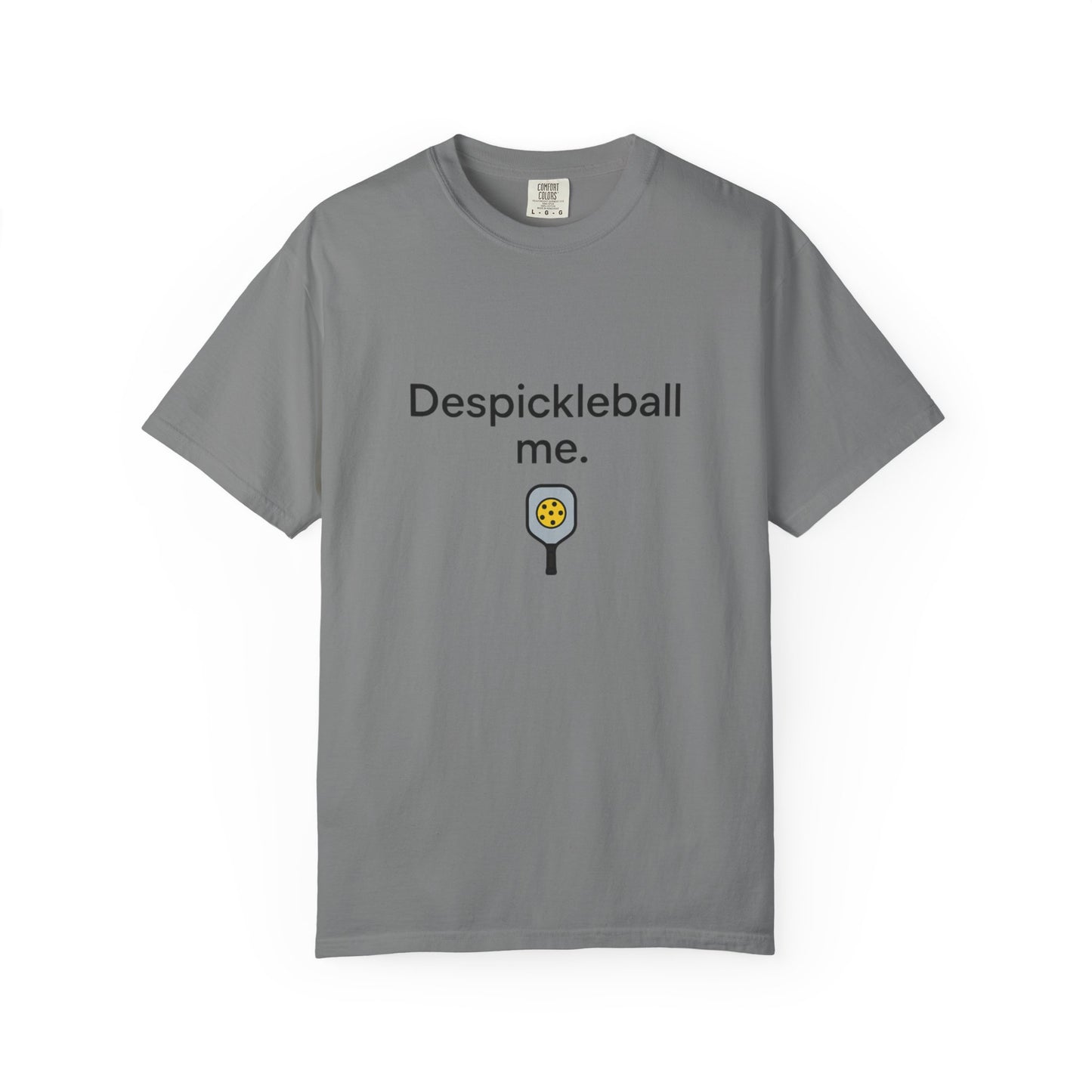 Despickleball Me pickleball graphic T-shirt | pickle paddle logo tee