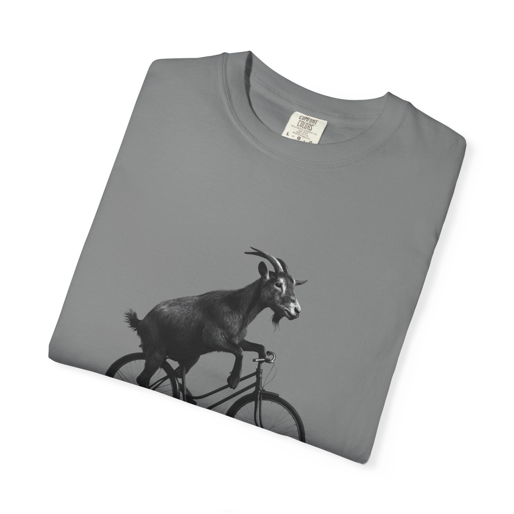 Goat Riding Bicycle T-shirt | Funny Animal Bike Tee