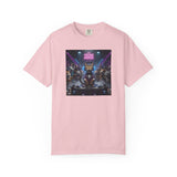 Feline Groove DJ Cat Illustration T-Shirt | Retro Neon Club Scene