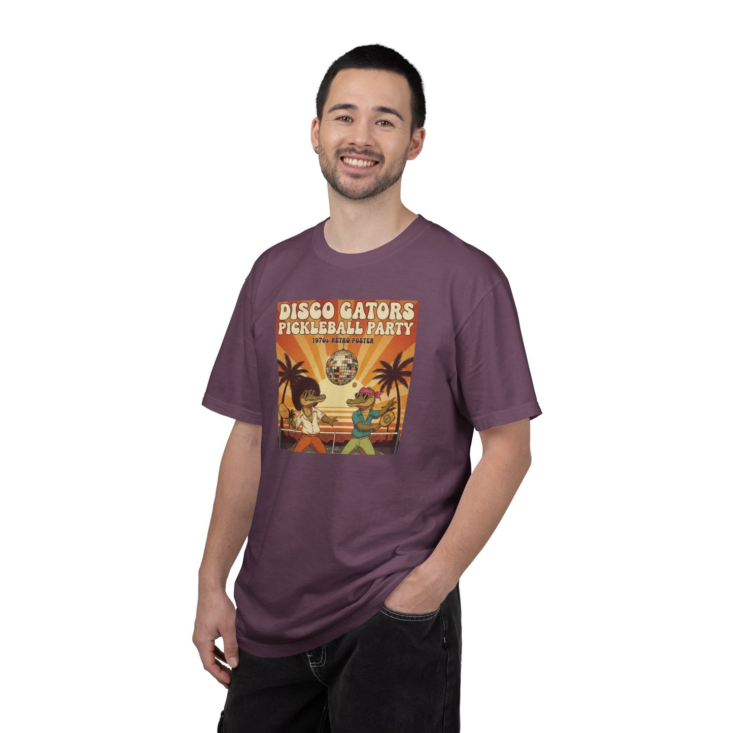 Disco Gators Pickleball Party T-shirt | Retro Beach Players, Let's Get Picklin'