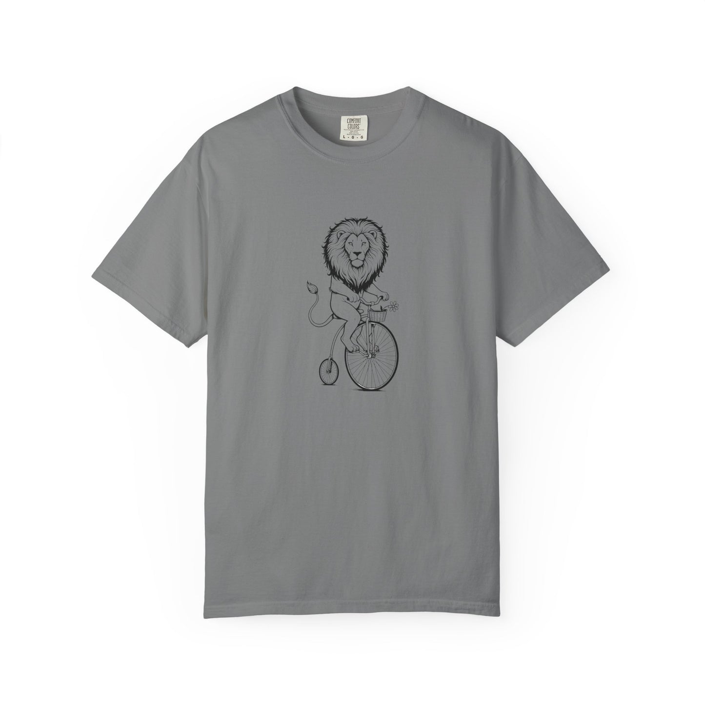 Lion Riding Vintage Penny-farthing Bike T-shirt