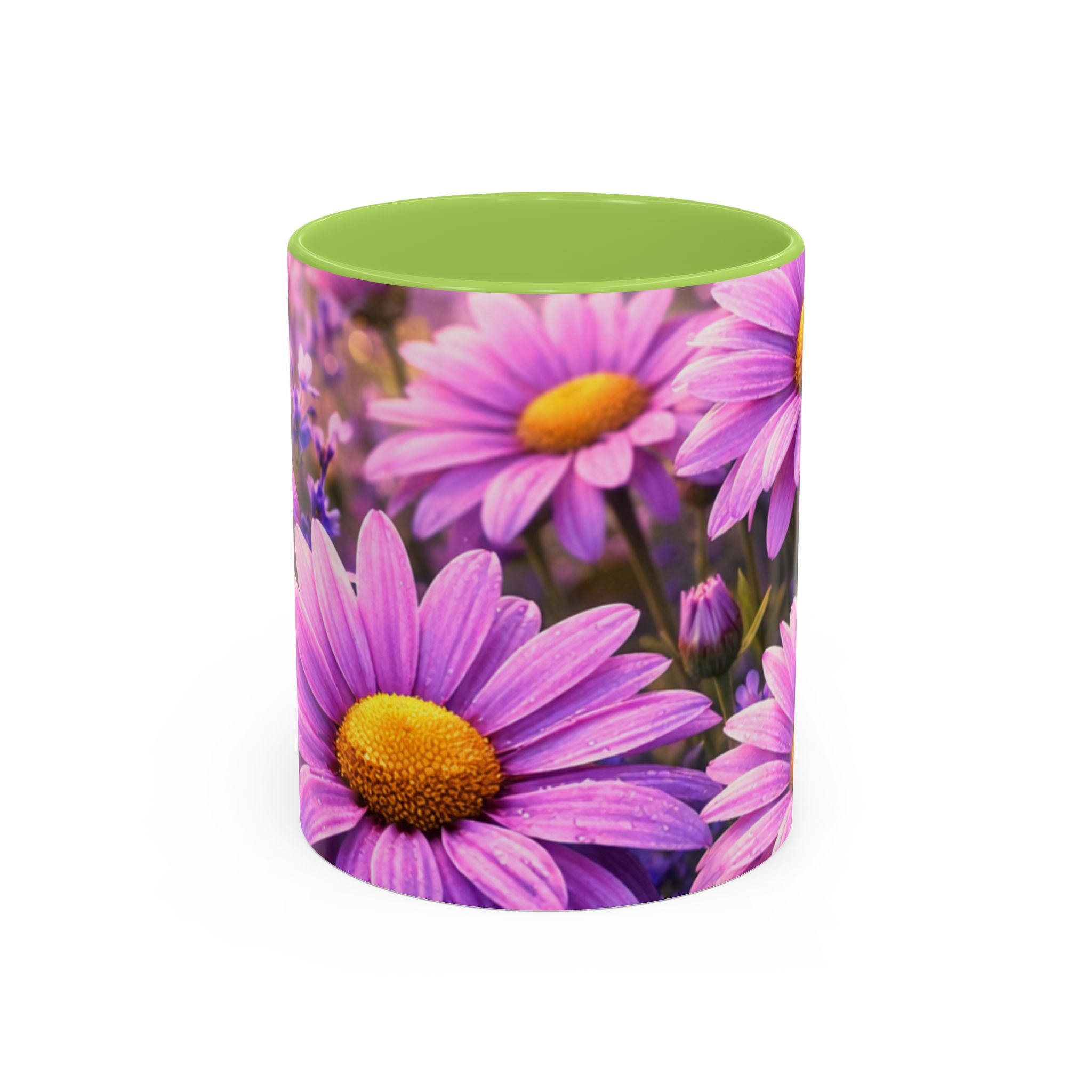 Purple Daisy Floral Mug | Accent Coffee Mug 11oz 15oz