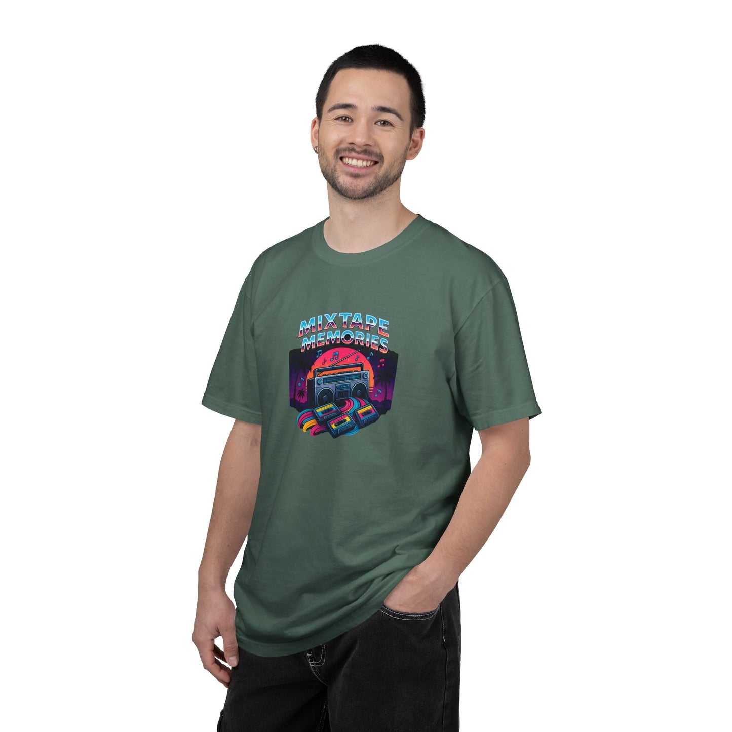 Mixtape Retro Cassette Graphic T-shirt | Vaporwave 80s Neon Music Tee