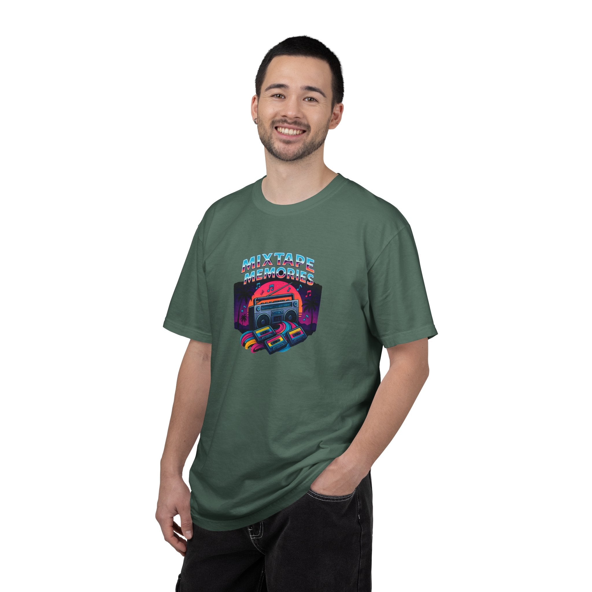 Mixtape Retro Cassette Graphic T-shirt | Vaporwave 80s Neon Music Tee