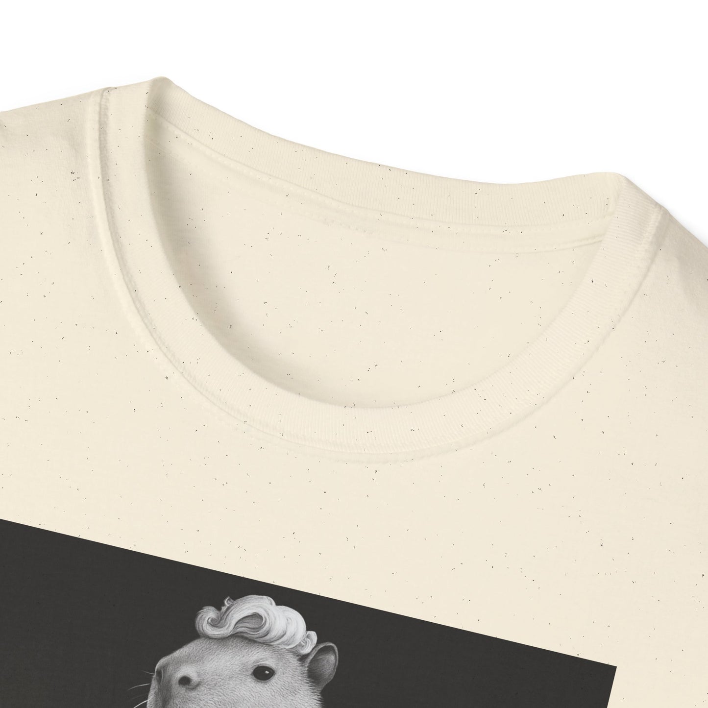 Capybara Blonde. Dress Pose T-Shirt | Retro Black & White Illustration