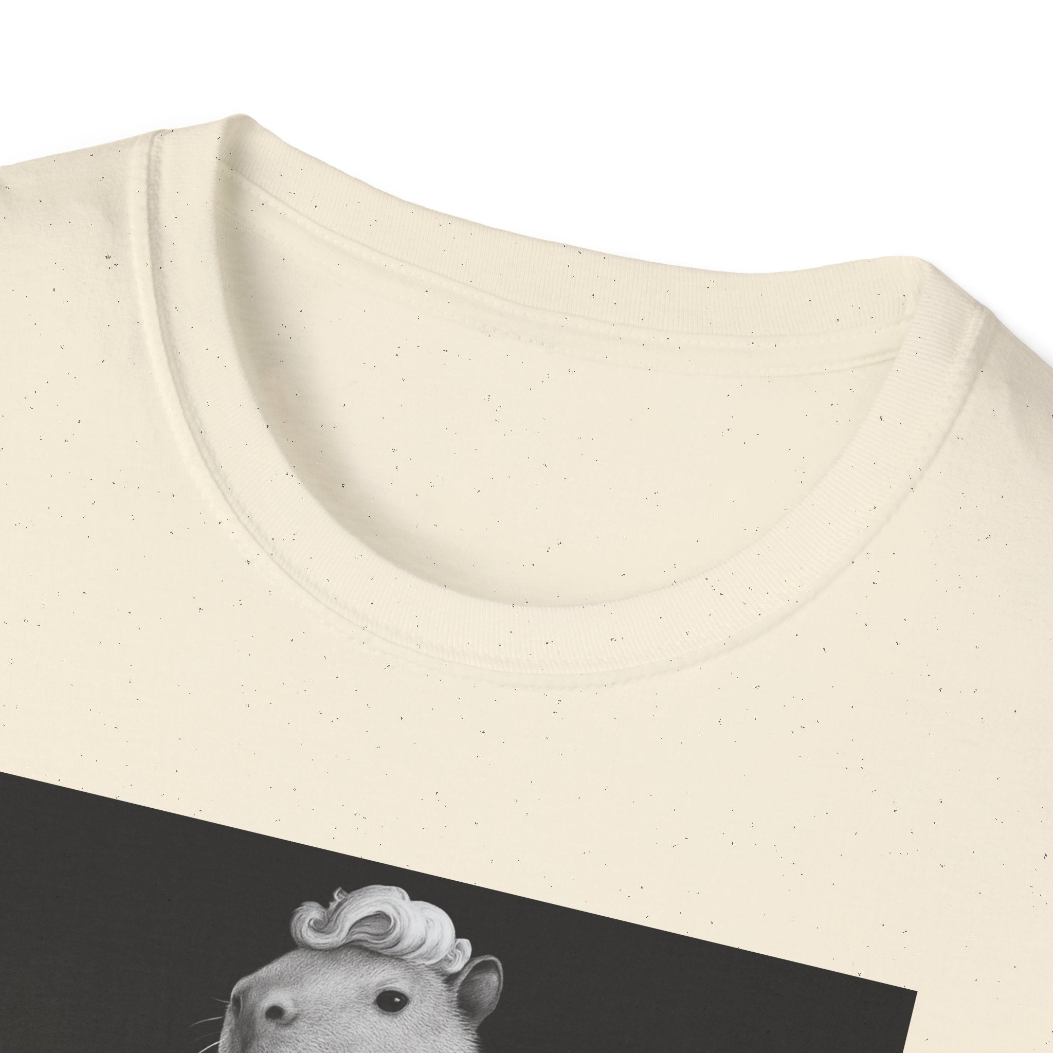 Capybara Blonde. Dress Pose T-Shirt | Retro Black & White Illustration