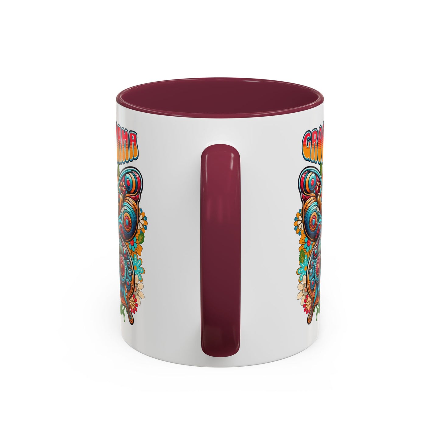 Groovy Mama Butterfly Mug | Retro Psychedelic Floral Design