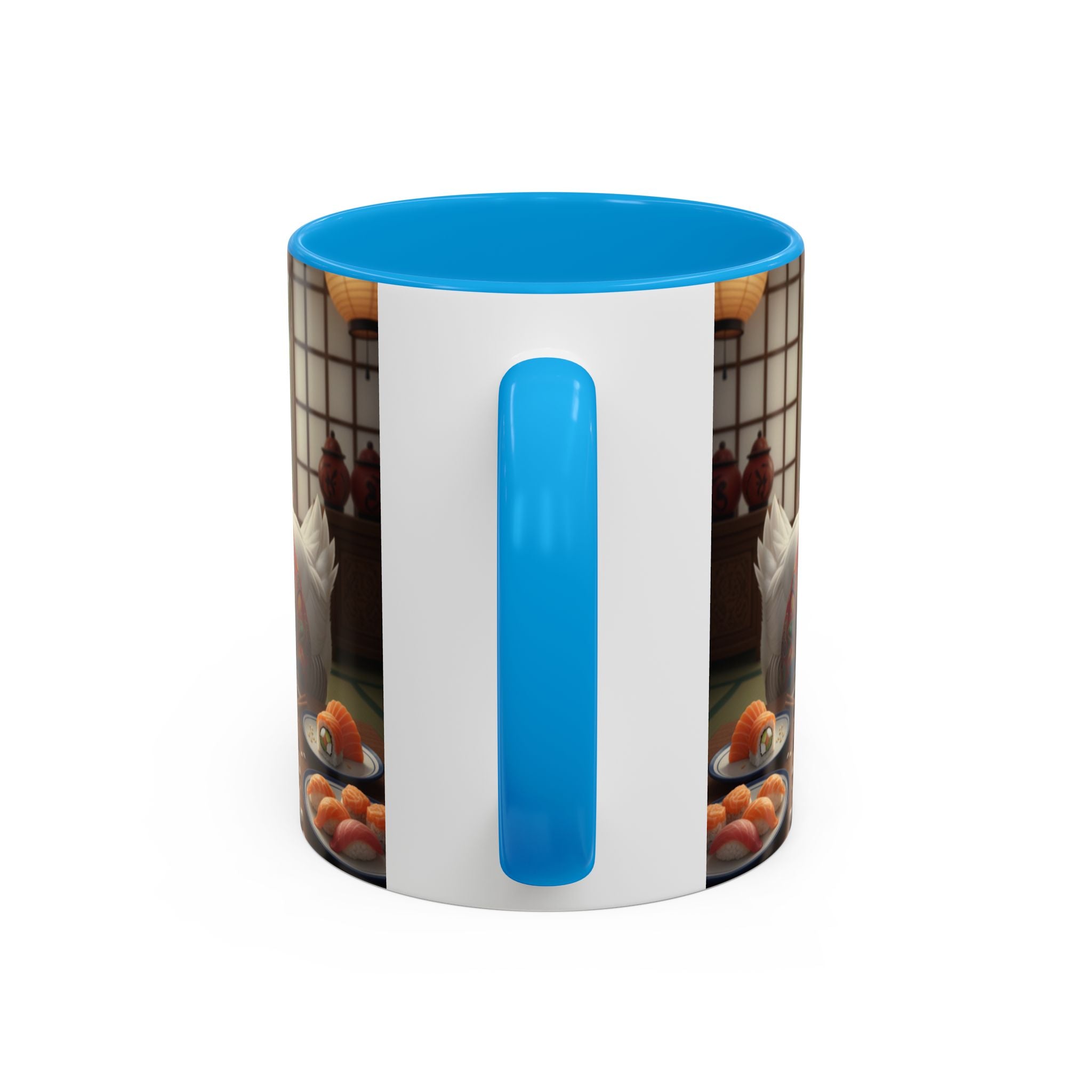 Goose with Sushi Mug | Japanese Tea Room Illustration
