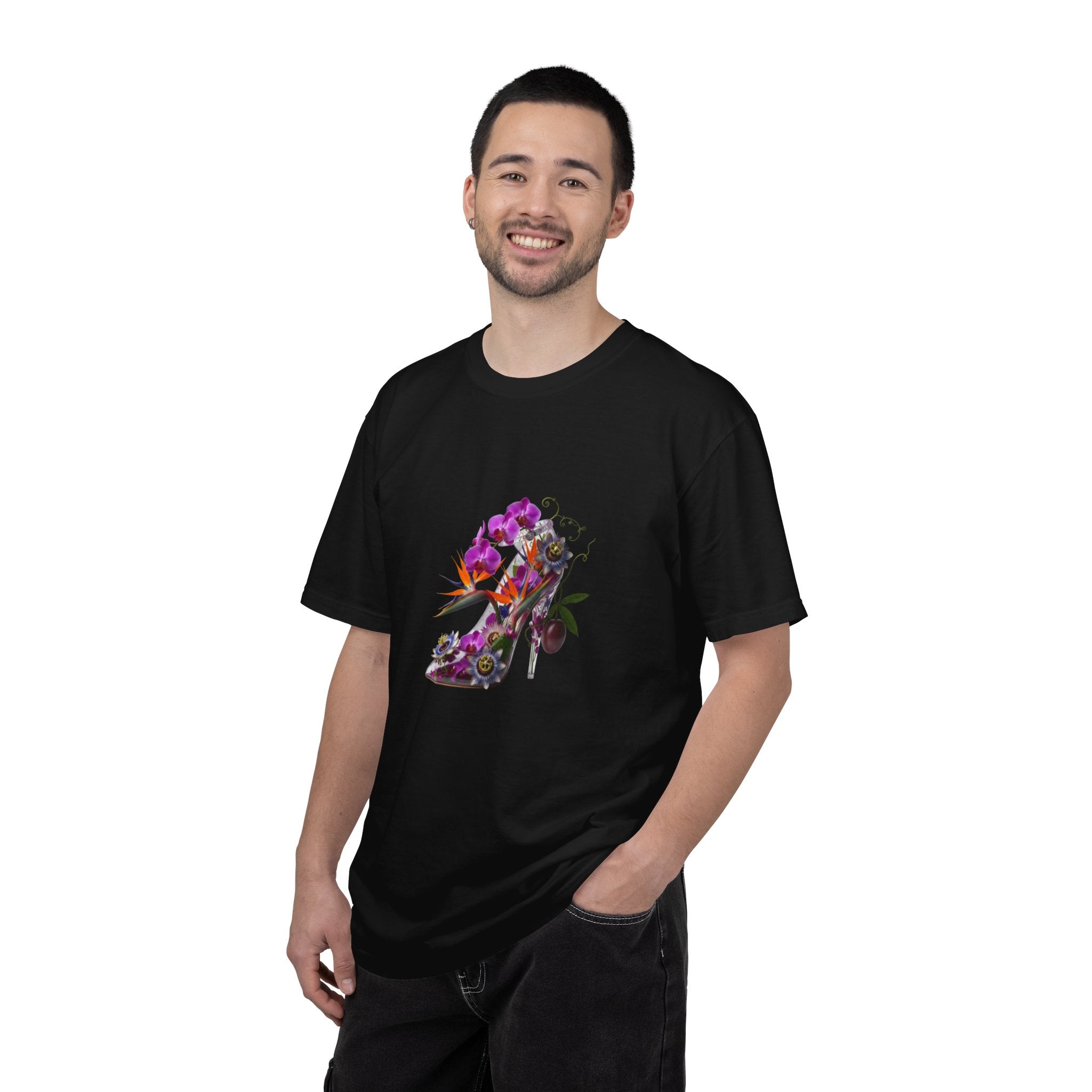 Floral High Heel Shoe T-shirt | Botanical Stiletto Graphic