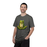 Meditating Frog T-shirt | Zen Yoga Frog Illustration, Relaxation Tee