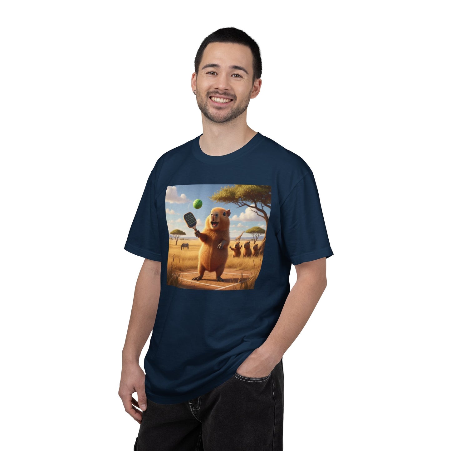 Capybara Pickleball T-shirt | Cute Animal Sports Meme
