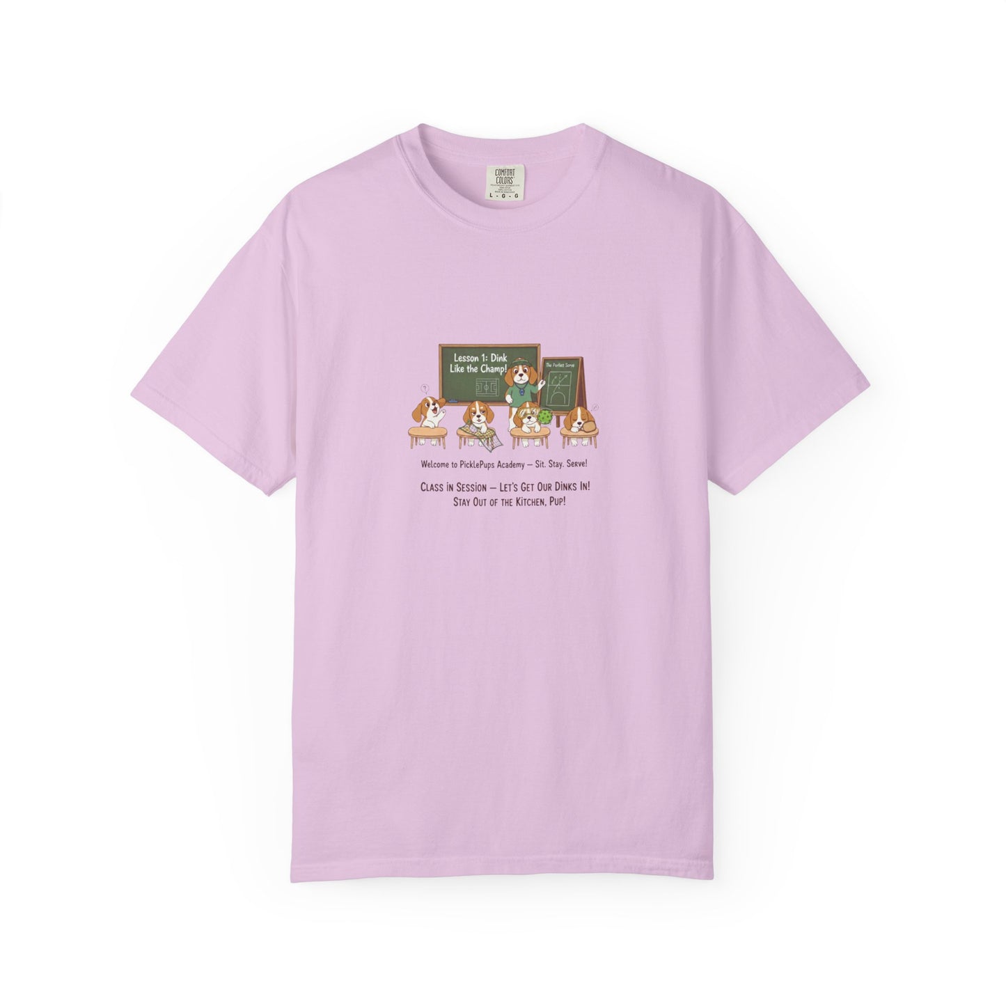 Beagle Pickleball Classroom Cartoon T-shirt | Dog Teacher Paw School Design