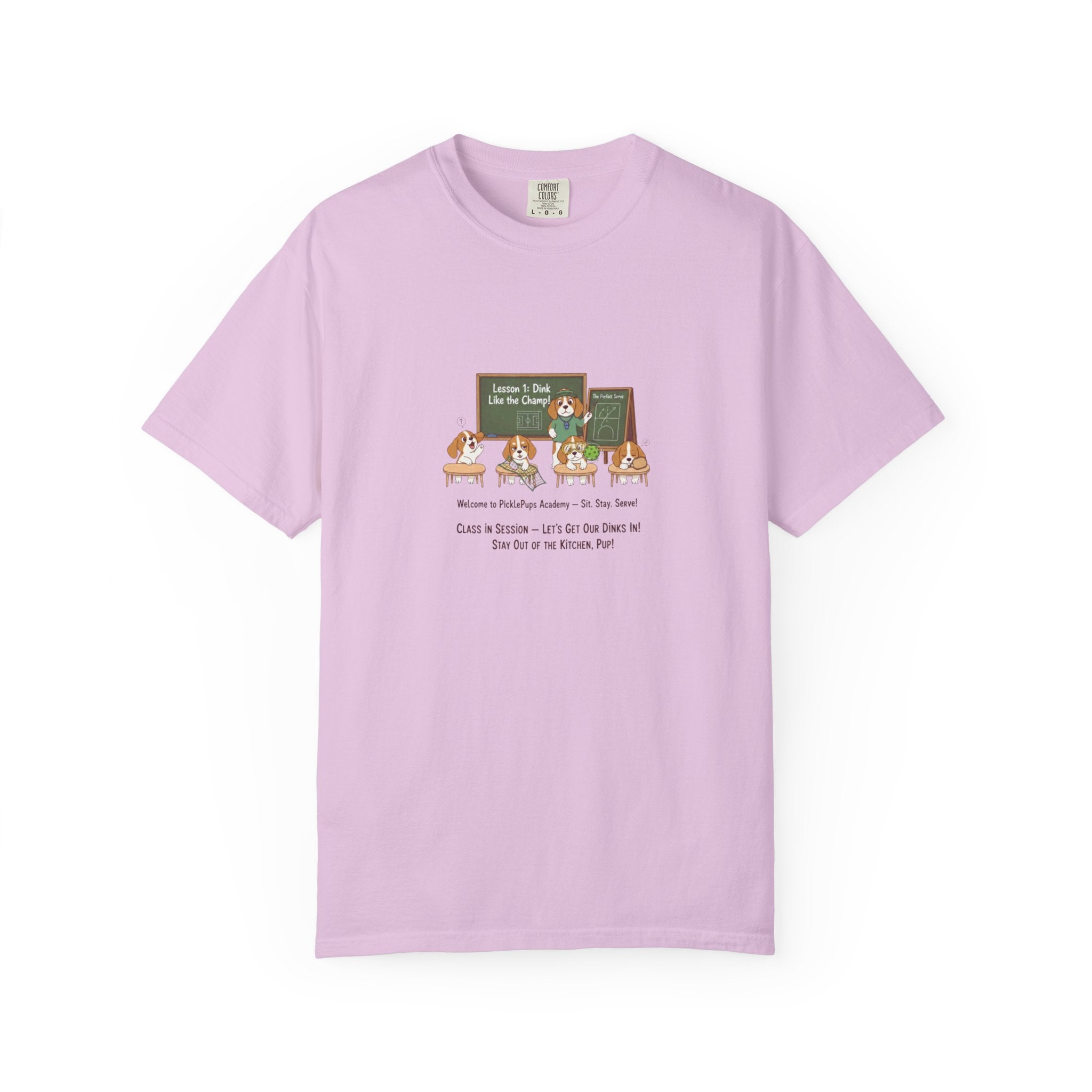 Beagle Pickleball Classroom Cartoon T-shirt | Dog Teacher Paw School Design