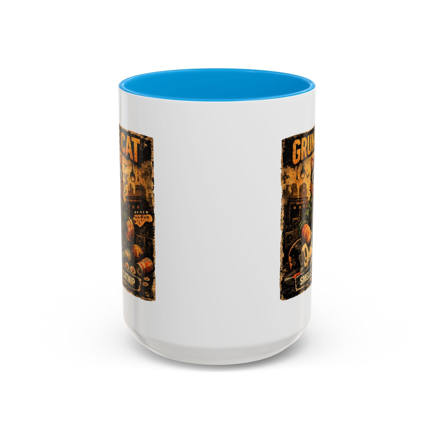 Grunge Cat Smells Like Catnip Mug | Ceramic Coffee Cup