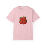 Strawberry Cluster T-shirt | Retro Floral Fruit Illustration