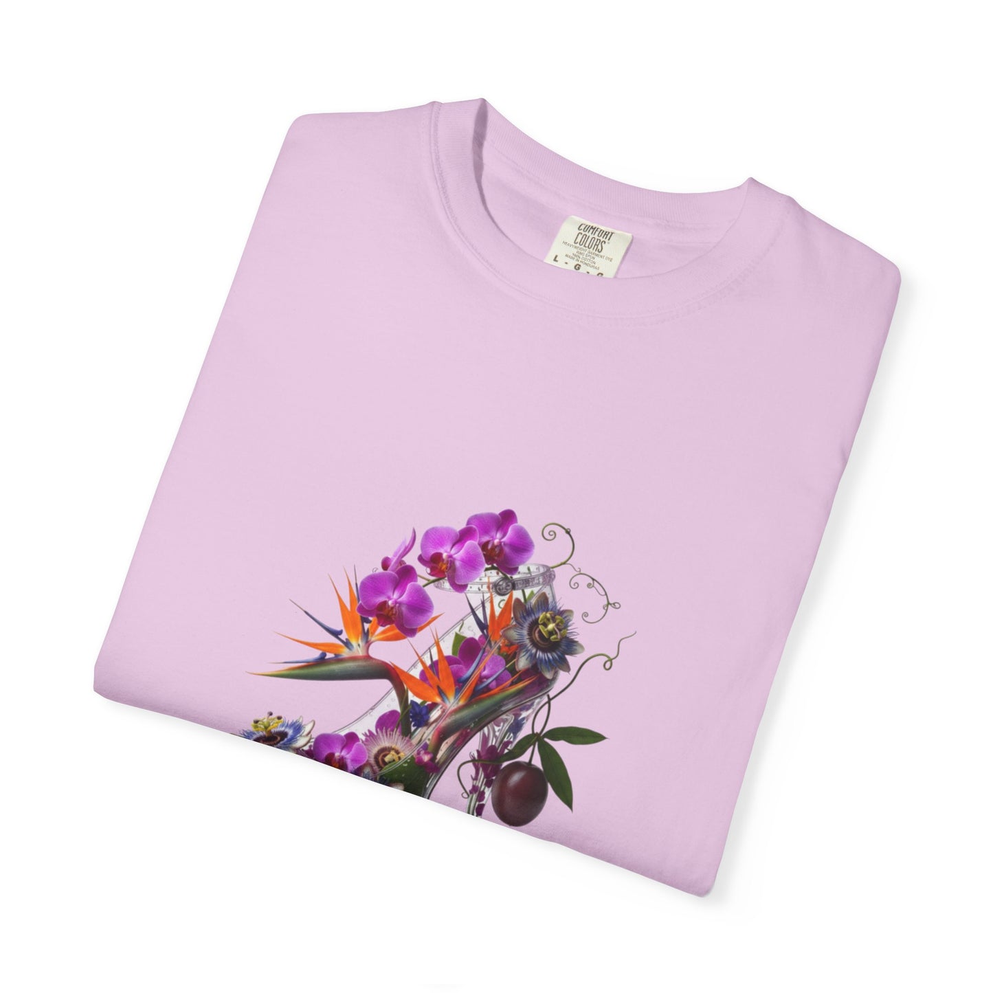 Floral High Heel Shoe T-shirt | Botanical Stiletto Graphic