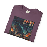 Giant Neon Cat Rampage T-Shirt | Retro City Kaiju Artwork
