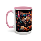 Cyberpunk Sushi Cat Mug | 11oz 15oz Ceramic Coffee Cup