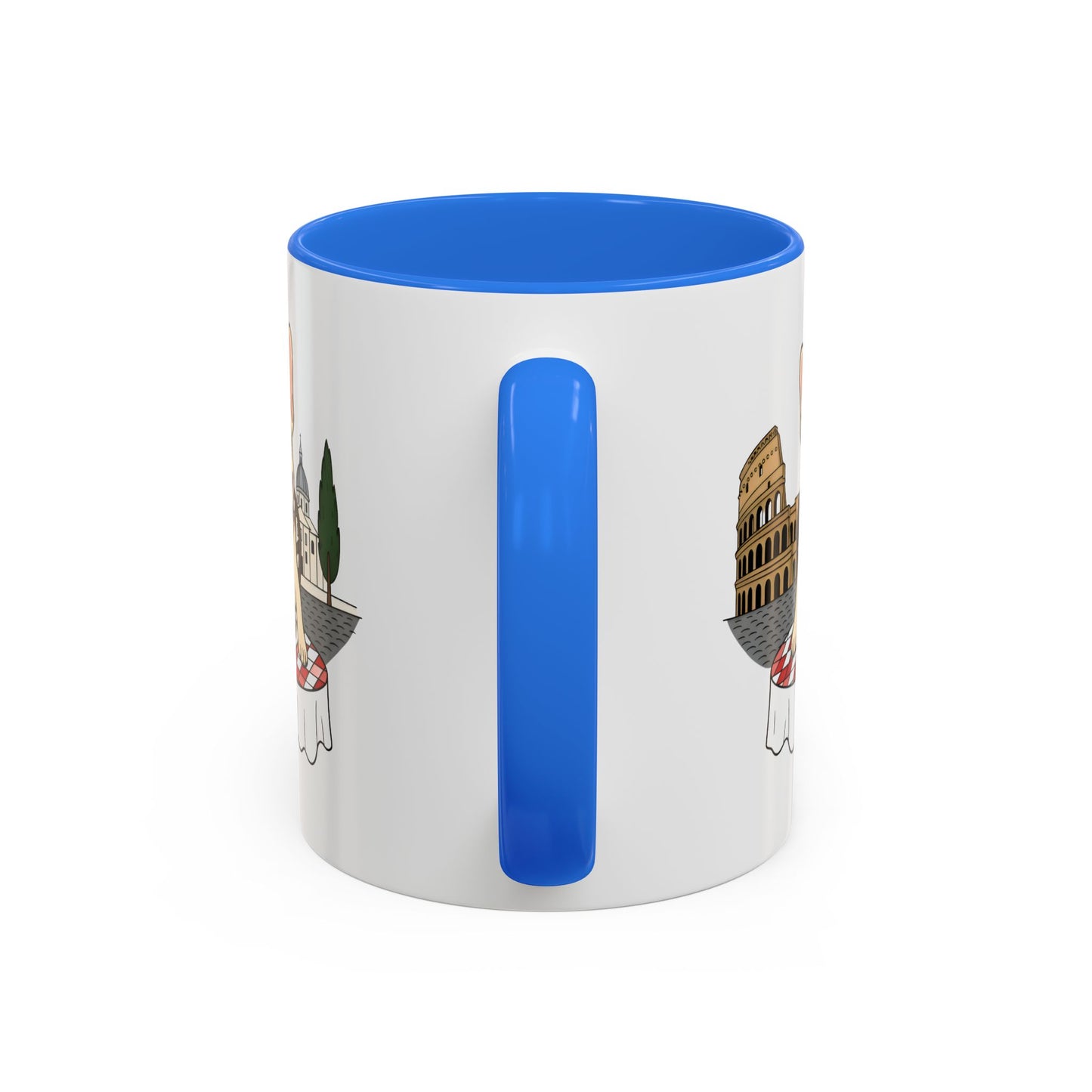 French Bulldog Pasta in Rome Mug | Ceramic Coffee Cup