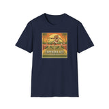 Capybara Ace Pickleball Player T-Shirt | Retro Tropical Court Design