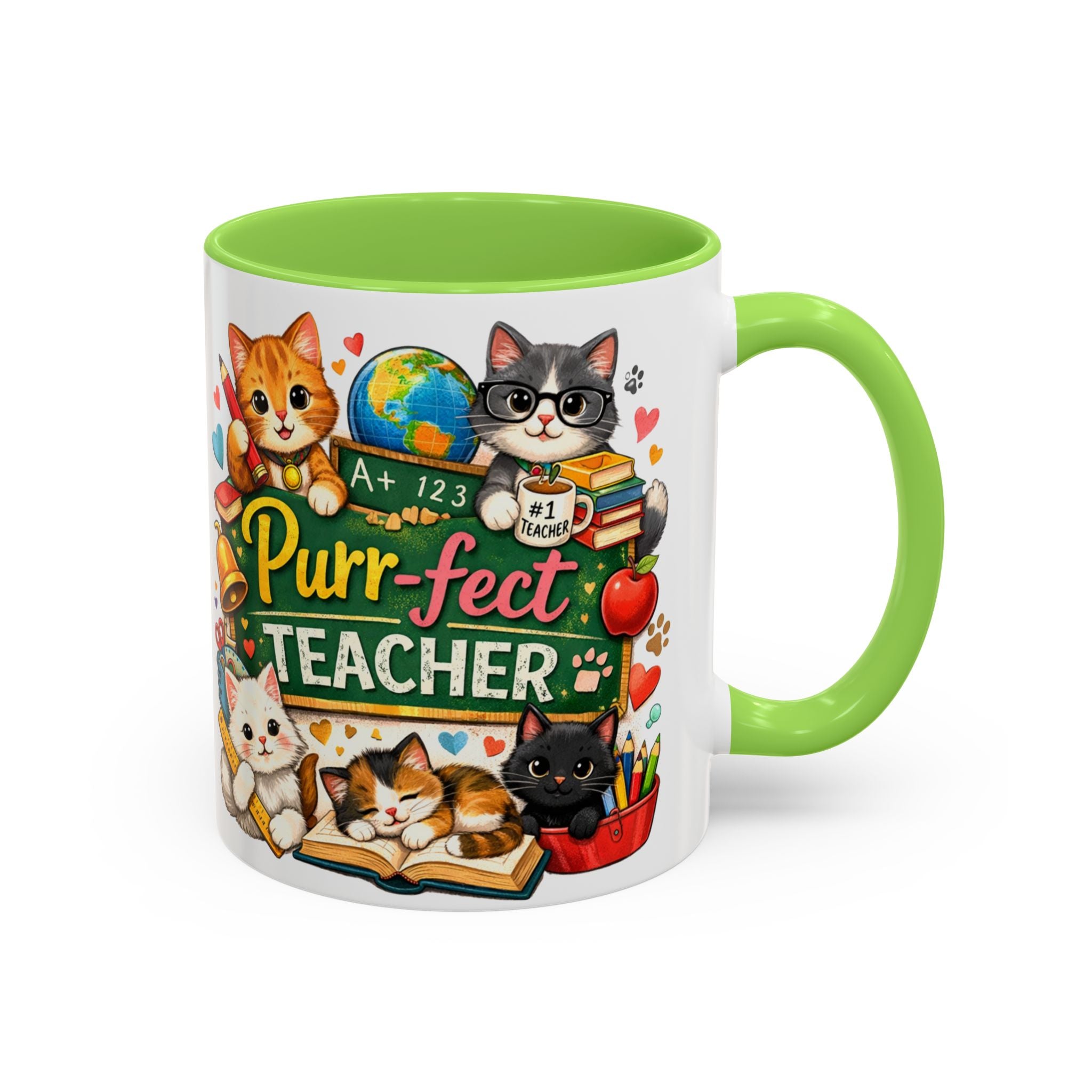 Purr-fect Teacher Mug | Cat Classroom Design, 11oz or 15oz