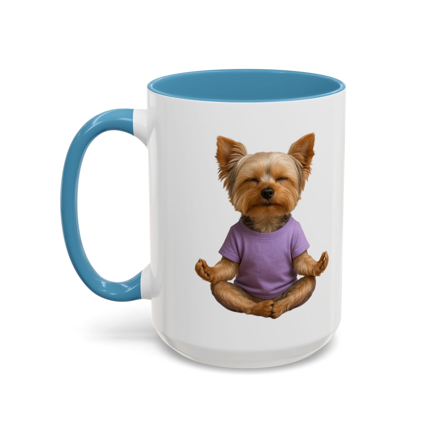 Meditating Yorkshire Terrier Mug | Accent Coffee Mug 11oz 15oz