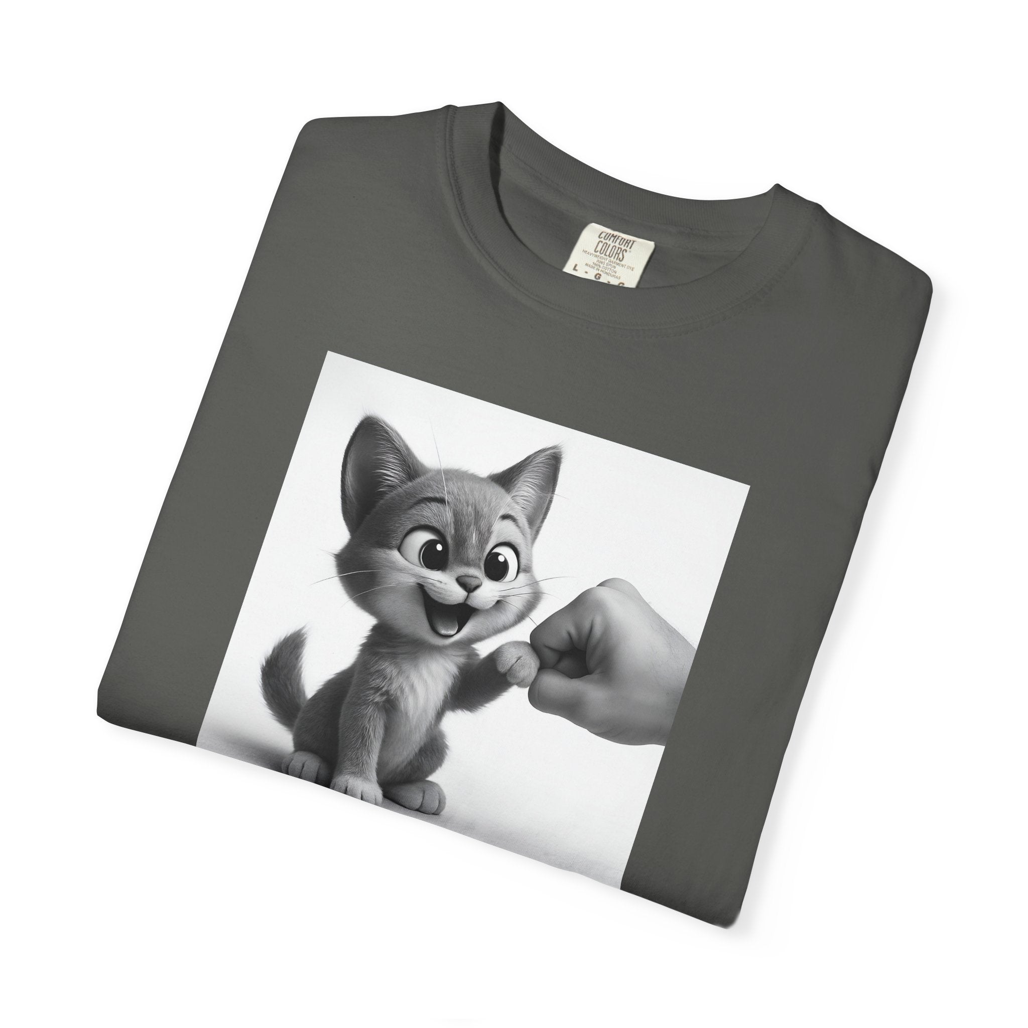 Kitten Fist Bump T-shirt | Cute Kitty Paw Bump Design
