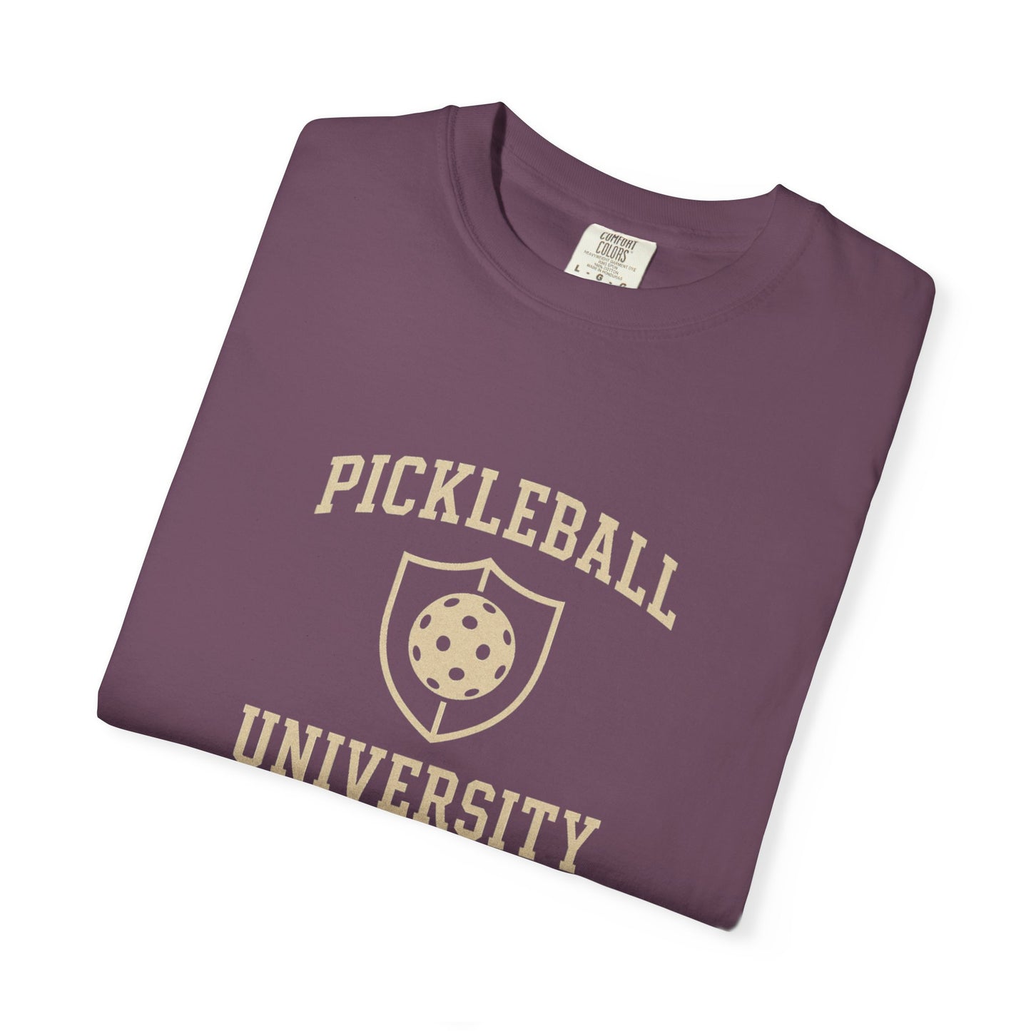 Pickleball University crest T-Shirt | Pickleball logo tee