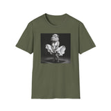 Capybara Blonde. Dress Pose T-Shirt | Retro Black & White Illustration