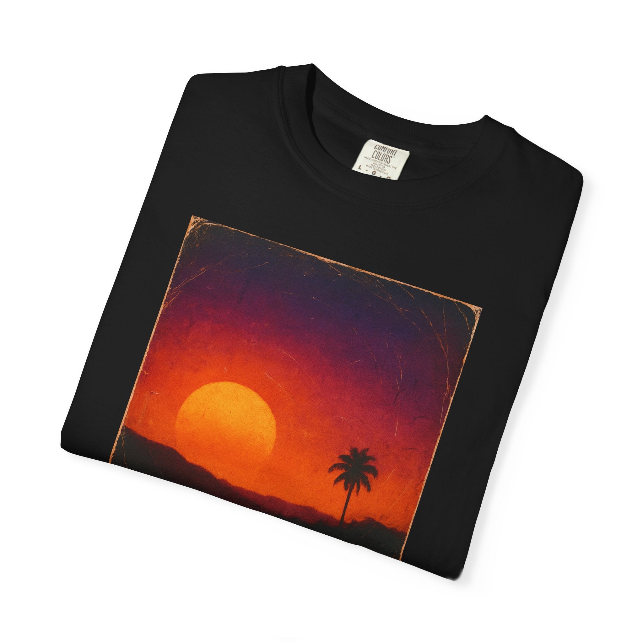 Sunset Palm Silhouette T-shirt | Tropical Sunset Tee