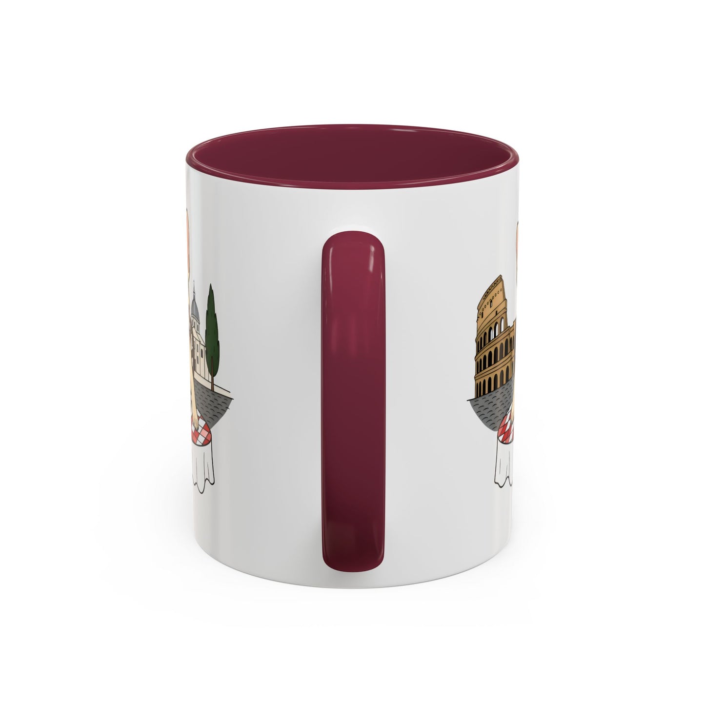 French Bulldog Pasta in Rome Mug | Ceramic Coffee Cup