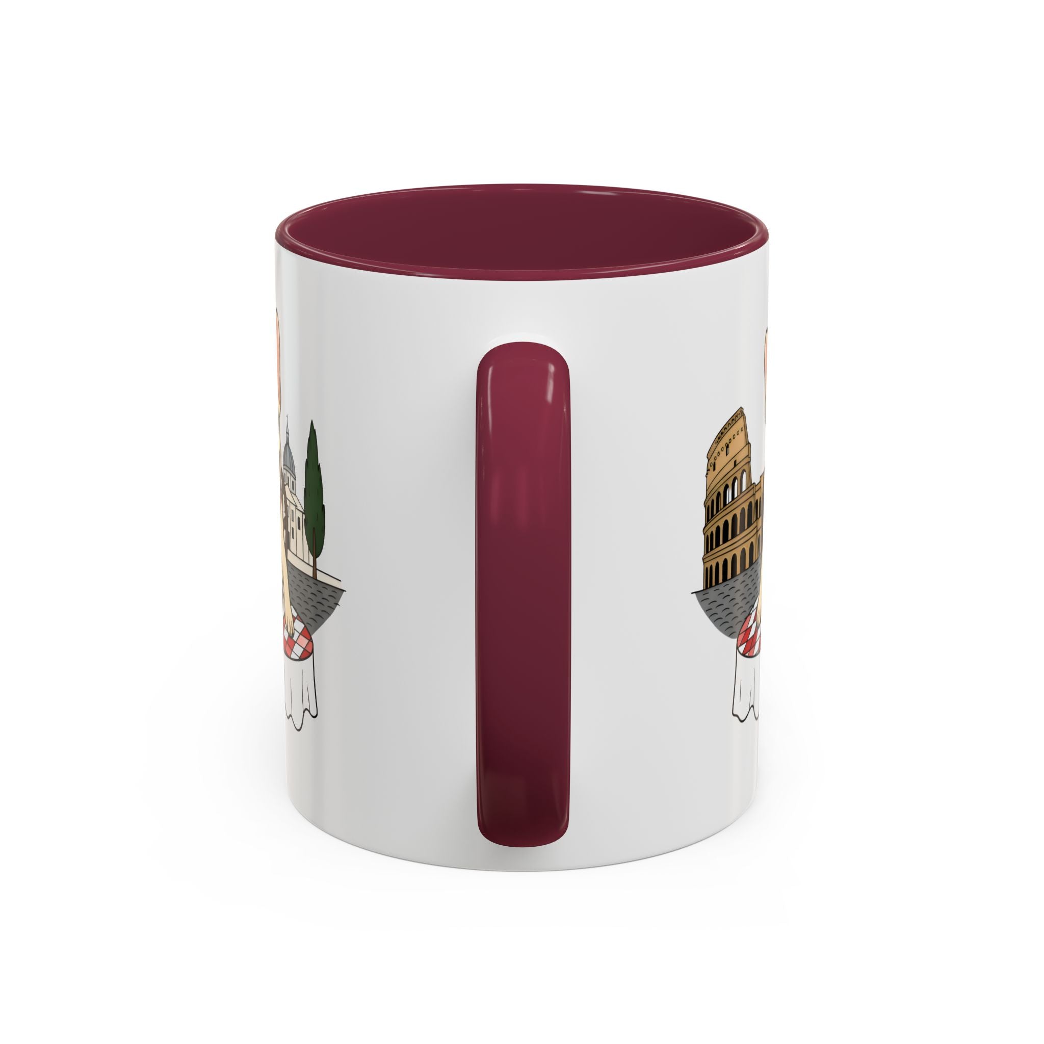 French Bulldog Pasta in Rome Mug | Ceramic Coffee Cup