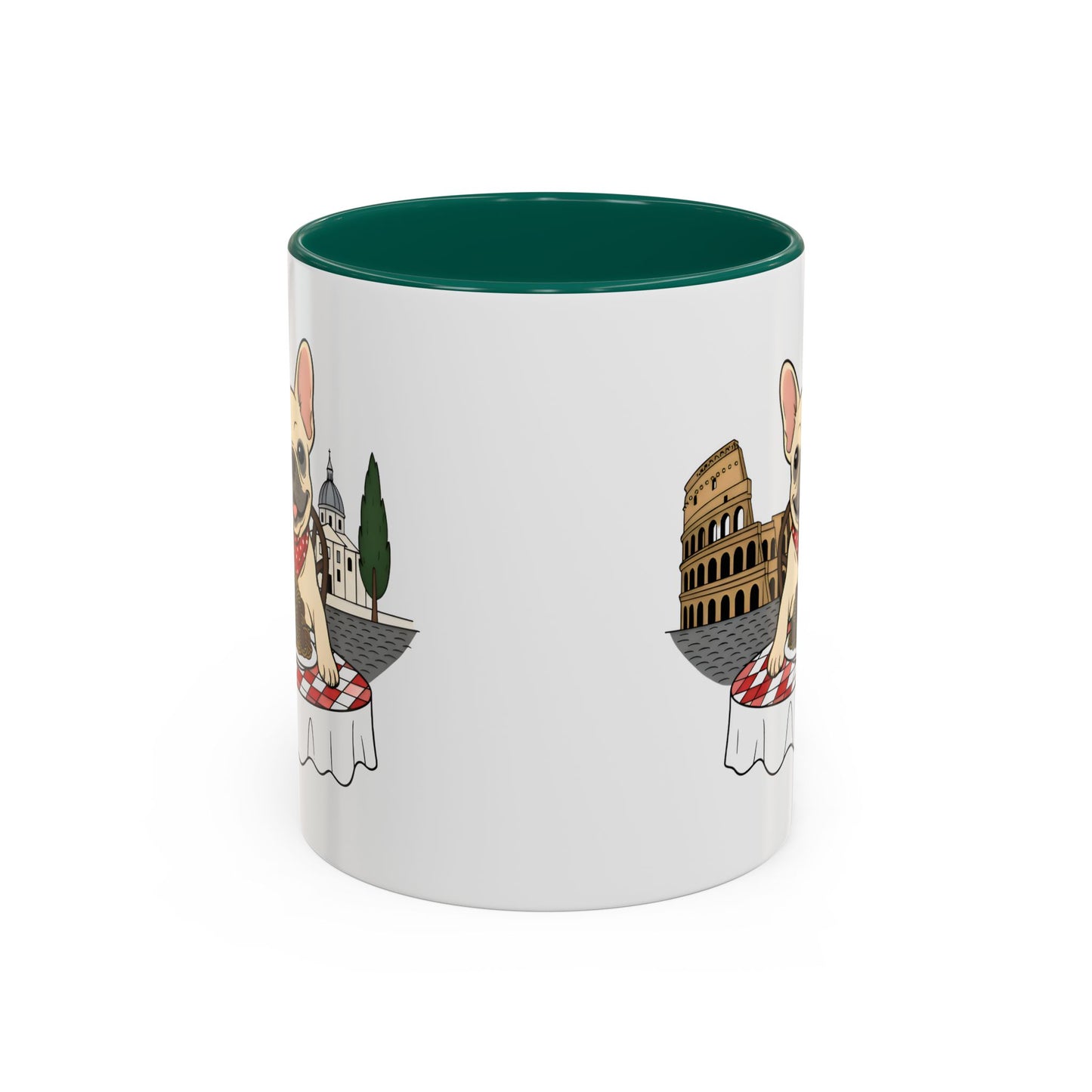 French Bulldog Pasta in Rome Mug | Ceramic Coffee Cup