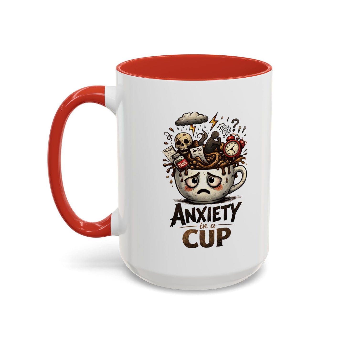 Anxiety in a Cup Coffee Mug | Accent 11oz 15oz