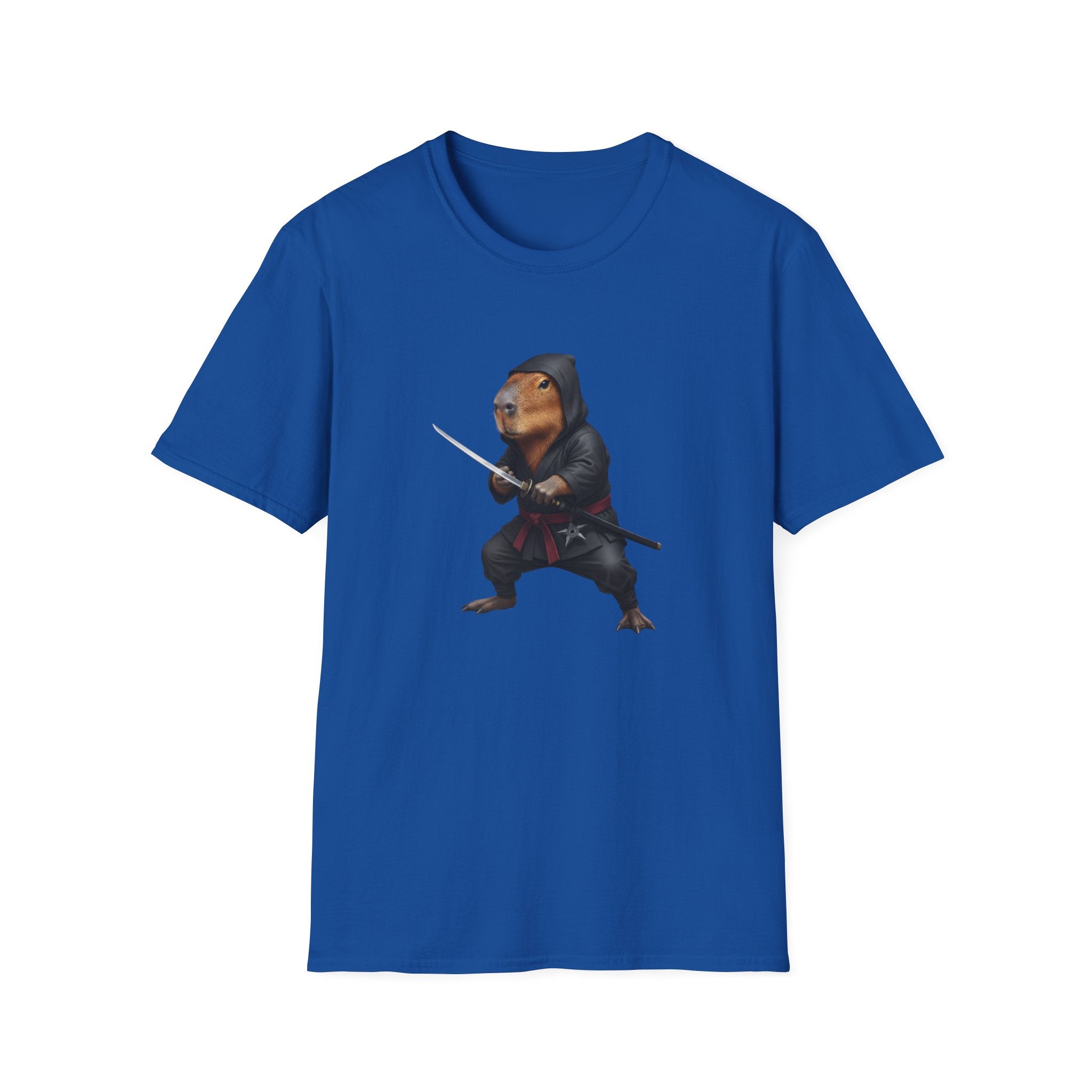 Stealthy Capybara Warrior T-Shirt | Zen Assassin Tactical Capy