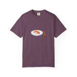 Salmon Nigiri Sushi plate with chopsticks T-shirt | sushi tee