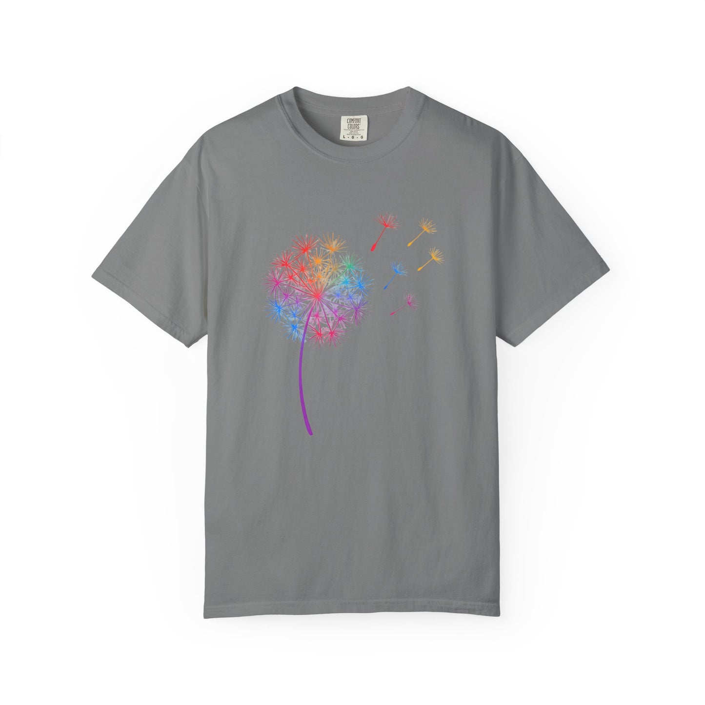 Rainbow Dandelion Tee | T-Shirt, Colorful Seed Puff Design