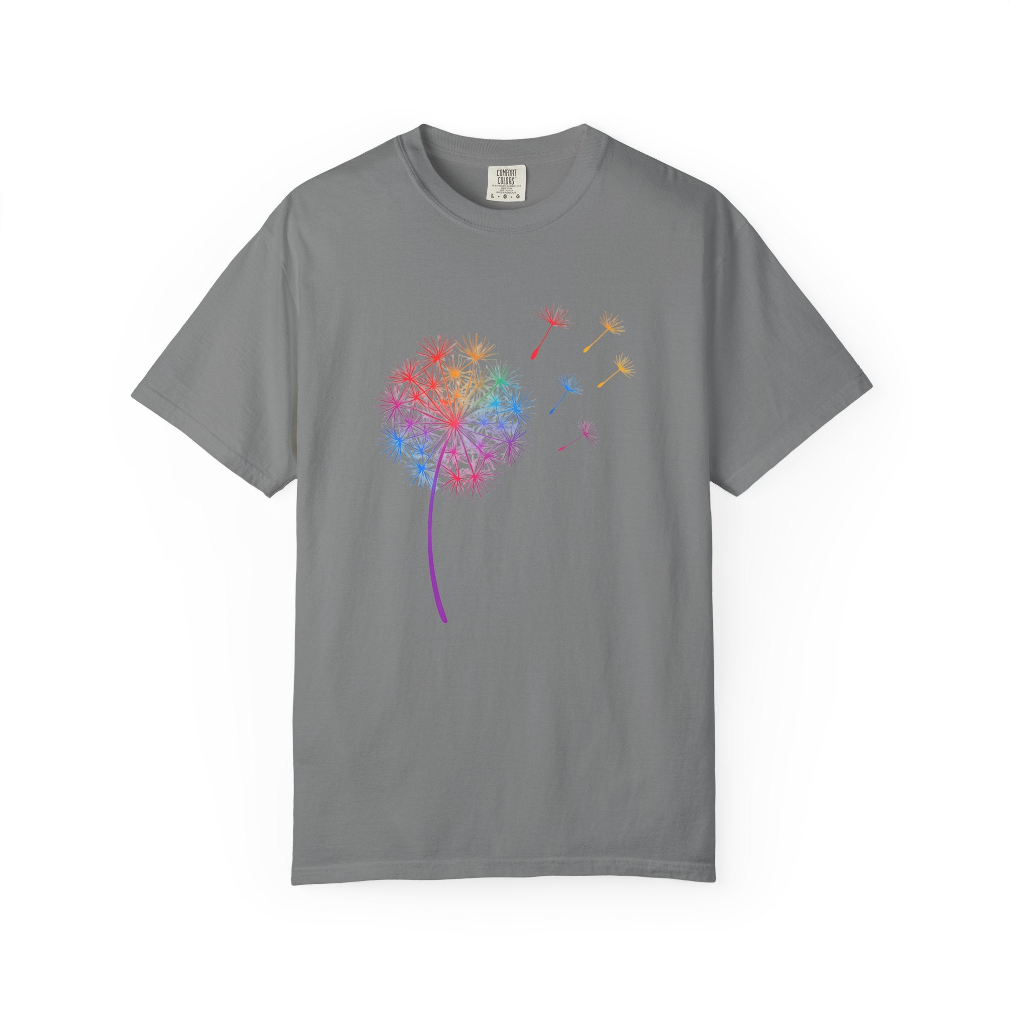 Rainbow Dandelion Tee | T-Shirt, Colorful Seed Puff Design