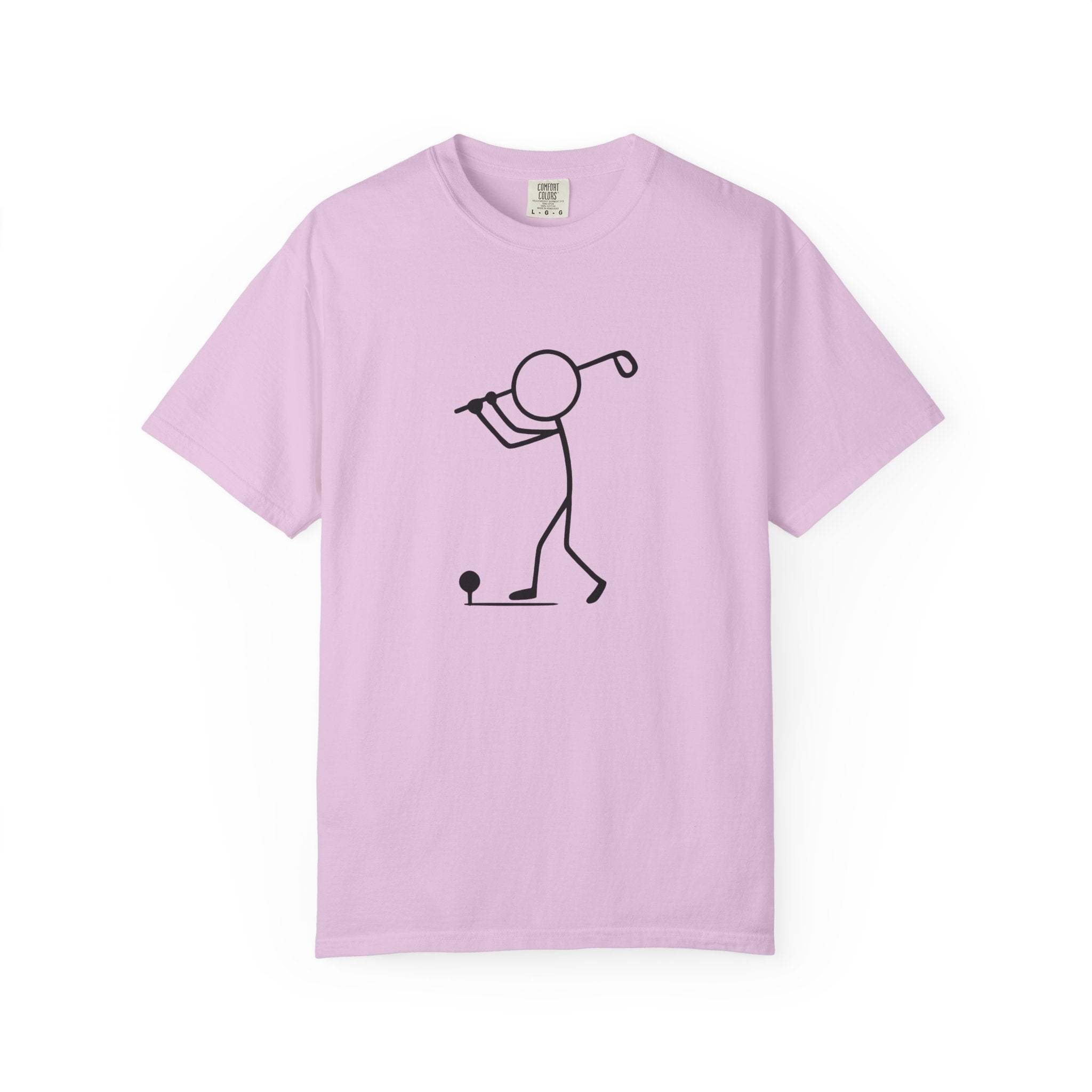 Stick Figure Golfer T-Shirt | Golf Outline Graphic Tee