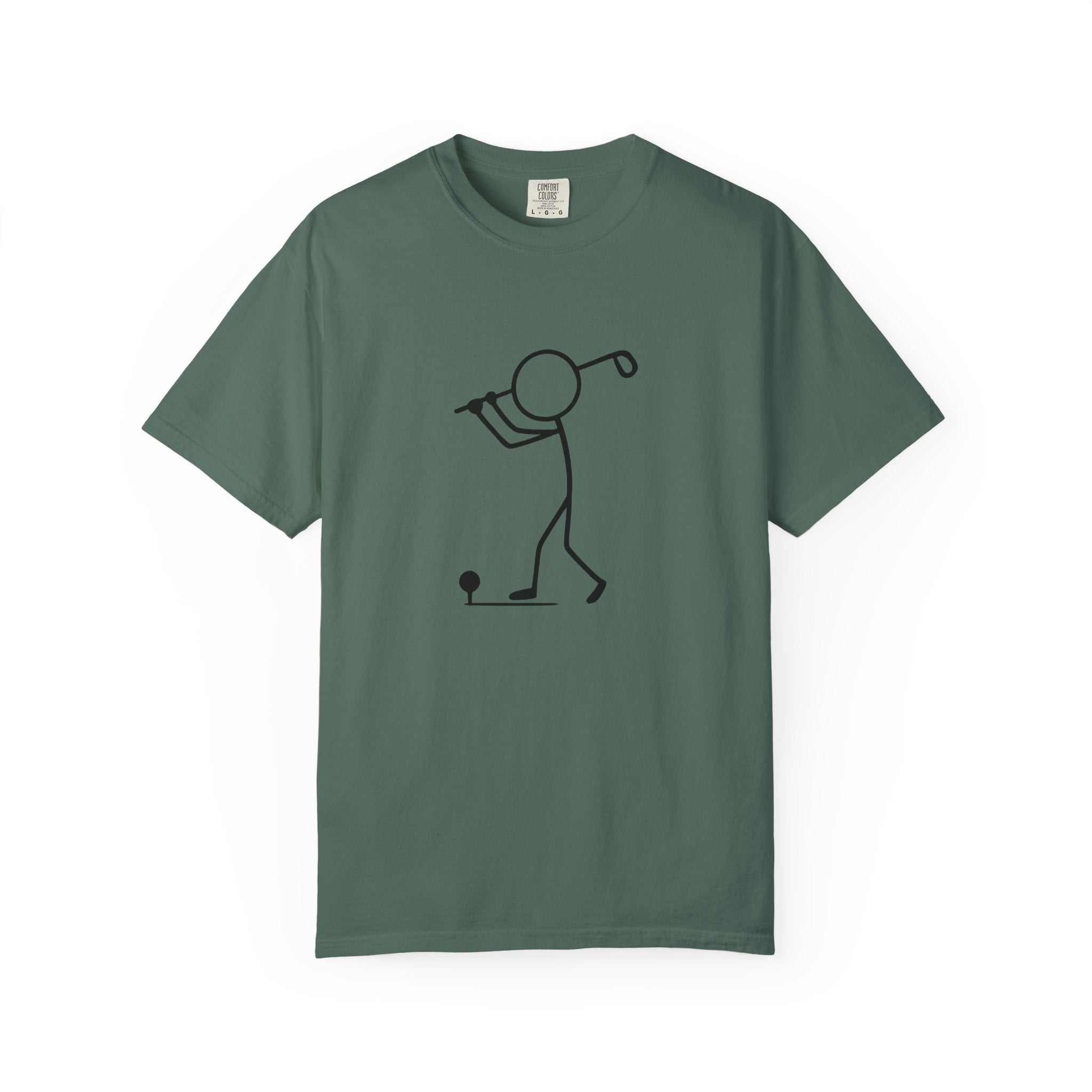 Stick Figure Golfer T-Shirt | Golf Outline Graphic Tee