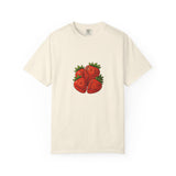 Strawberry Cluster T-shirt | Retro Floral Fruit Illustration