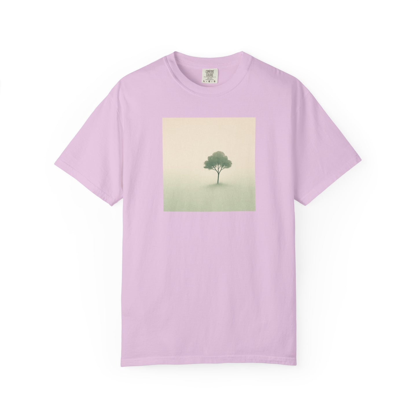 Solitary Tree Minimalist Artwork T-Shirt | Nature Square Print