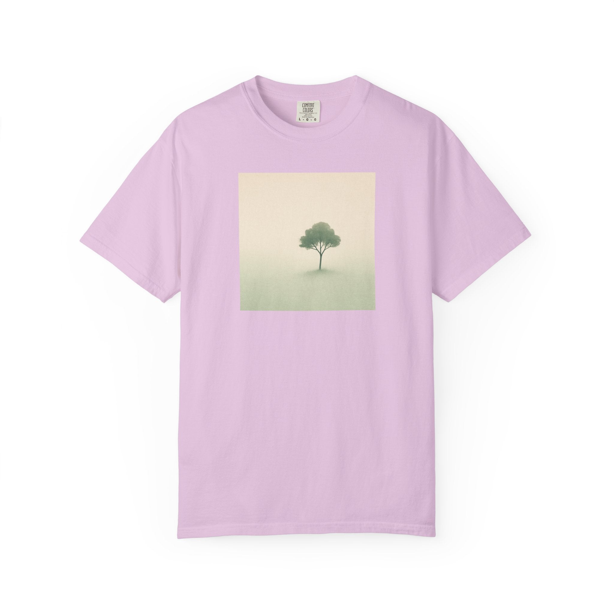 Solitary Tree Minimalist Artwork T-Shirt | Nature Square Print