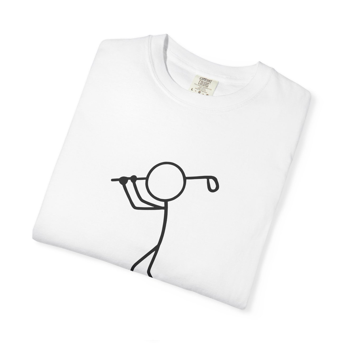 Stick Figure Golfer T-Shirt | Golf Outline Graphic Tee