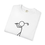 Stick Figure Golfer T-Shirt | Golf Outline Graphic Tee