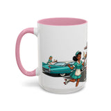1950s Diner Scene Mug | Retro Car Hop Coffee Cup