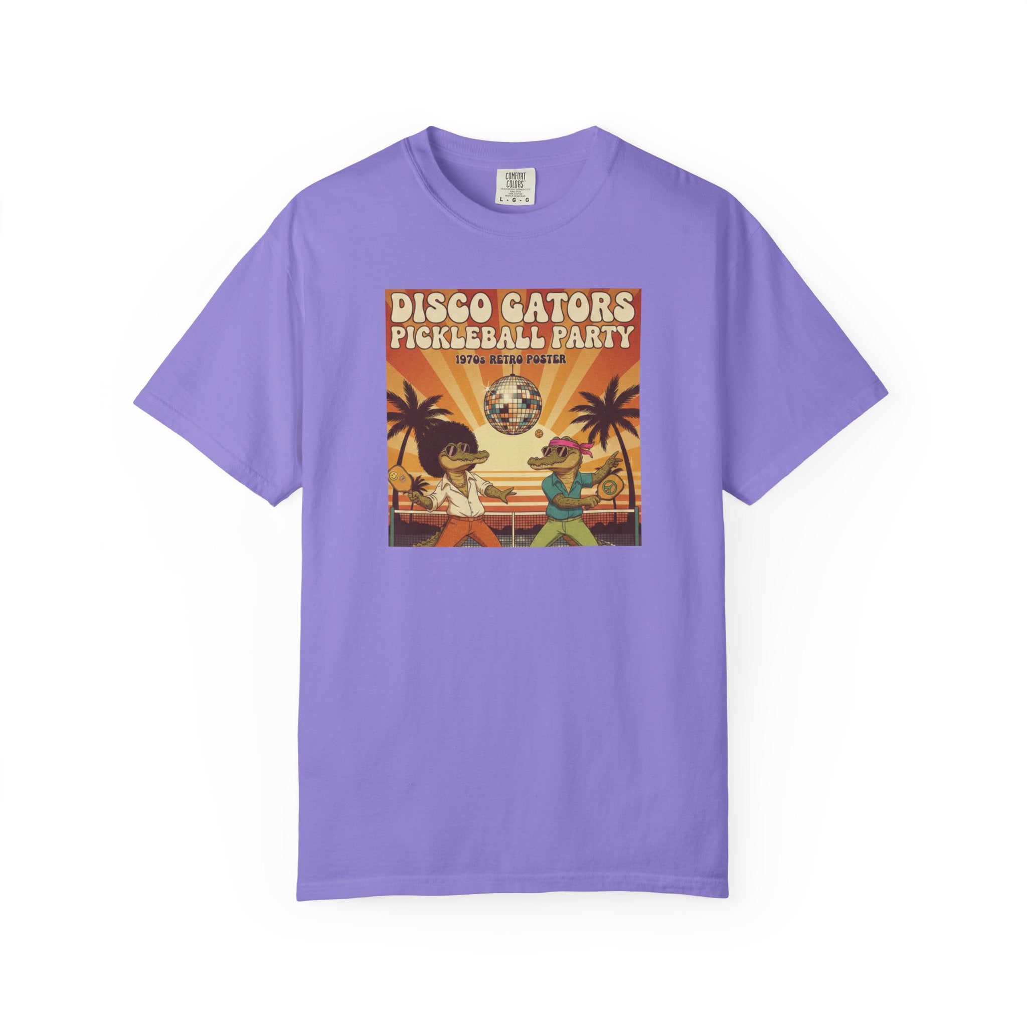 Disco Gators Pickleball Party T-shirt | Retro Beach Players, Let's Get Picklin'