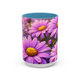 Purple Daisy Floral Mug | Accent Coffee Mug 11oz 15oz