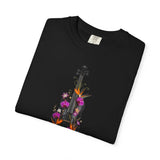 Floral Violin T-shirt | Botanical Music Instrument Tee